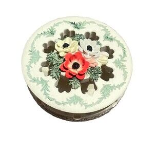 Handcast Designs Ltd UK Floral Flower Trinket Box 3D